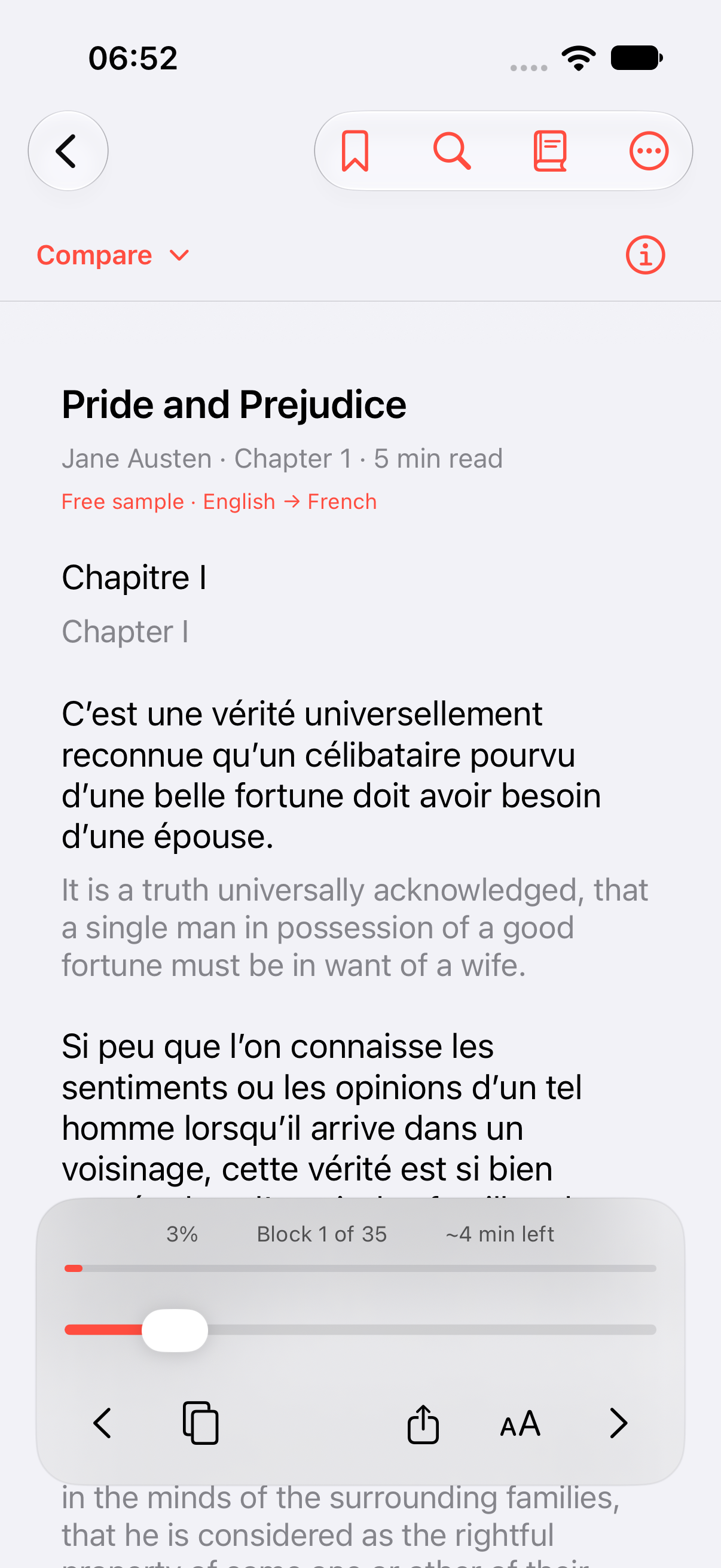 Actual Ponte reader. Prepared sample; no new cloud translation is shown.