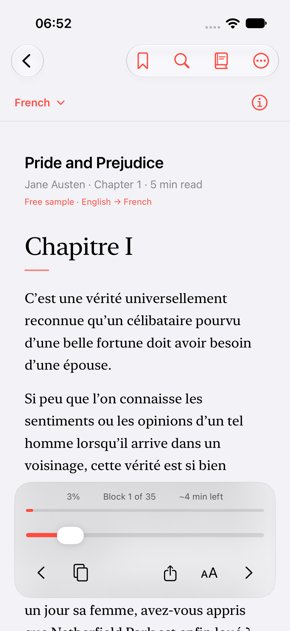 Actual Ponte reader. Prepared sample; no new cloud translation is shown.